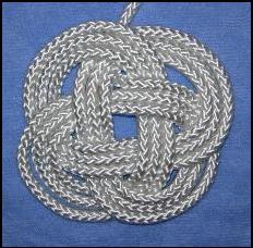 A FLAT 3L4B Turk's Head knot.