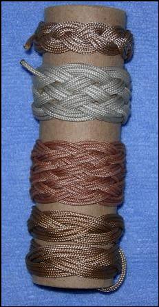 Multiple Turk's Head knots on a cylinder.